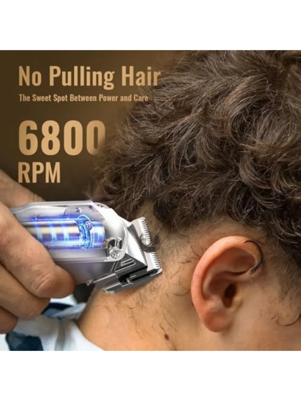 Cordless Hair Clippers & Trimmers Set for Men, Professional Barber Grooming Kit